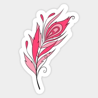 Feather. Sticker